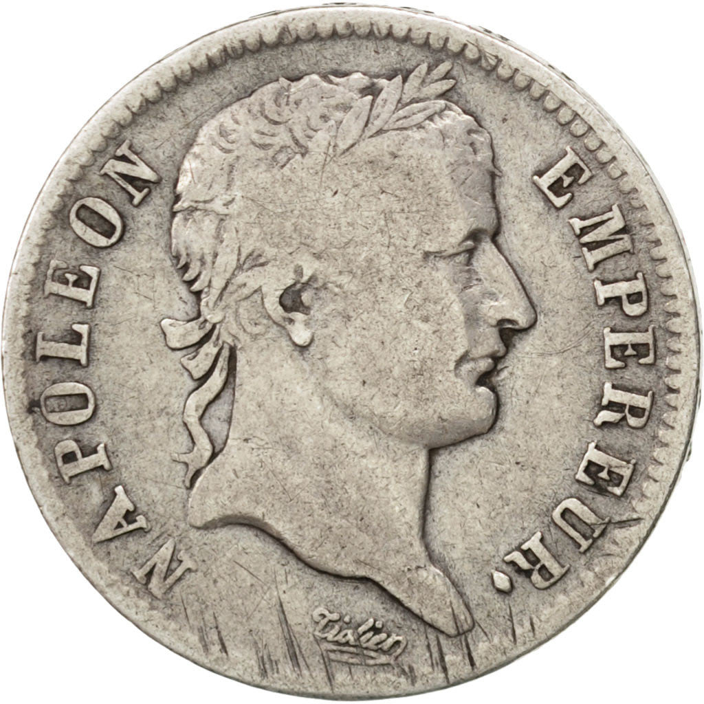 FRANCE, Napoléon I, Franc, 1808, Lille, KM #682.14, VF(30-35), Silver, Gadoury #