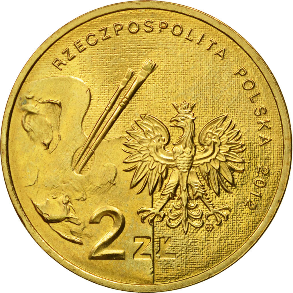 Coin, Poland, 2 Zlote, 2012, Warsaw, MS(63), Brass, KM:842