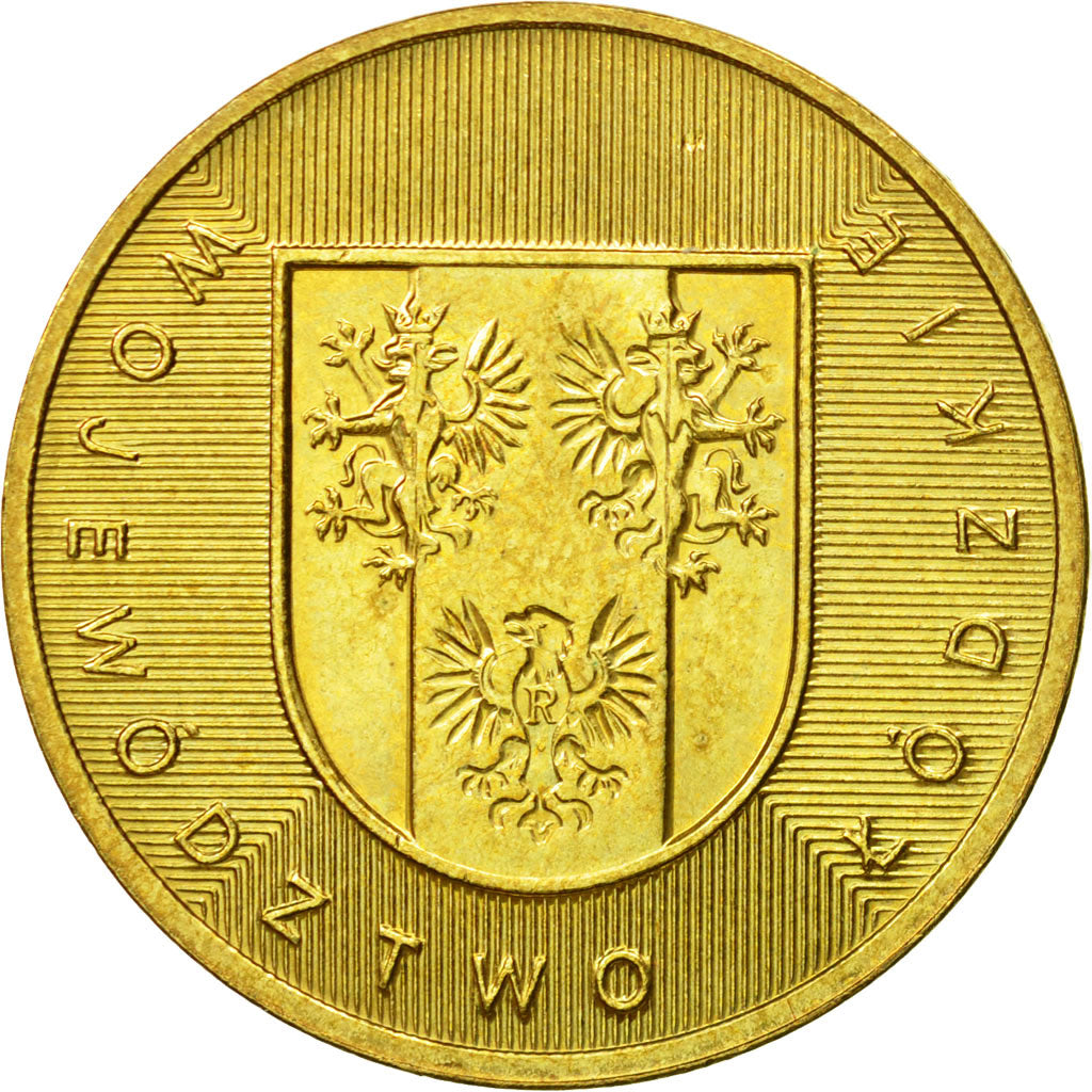 Coin, Poland, 2 Zlote, 2004, Warsaw, MS(63), Brass, KM:487