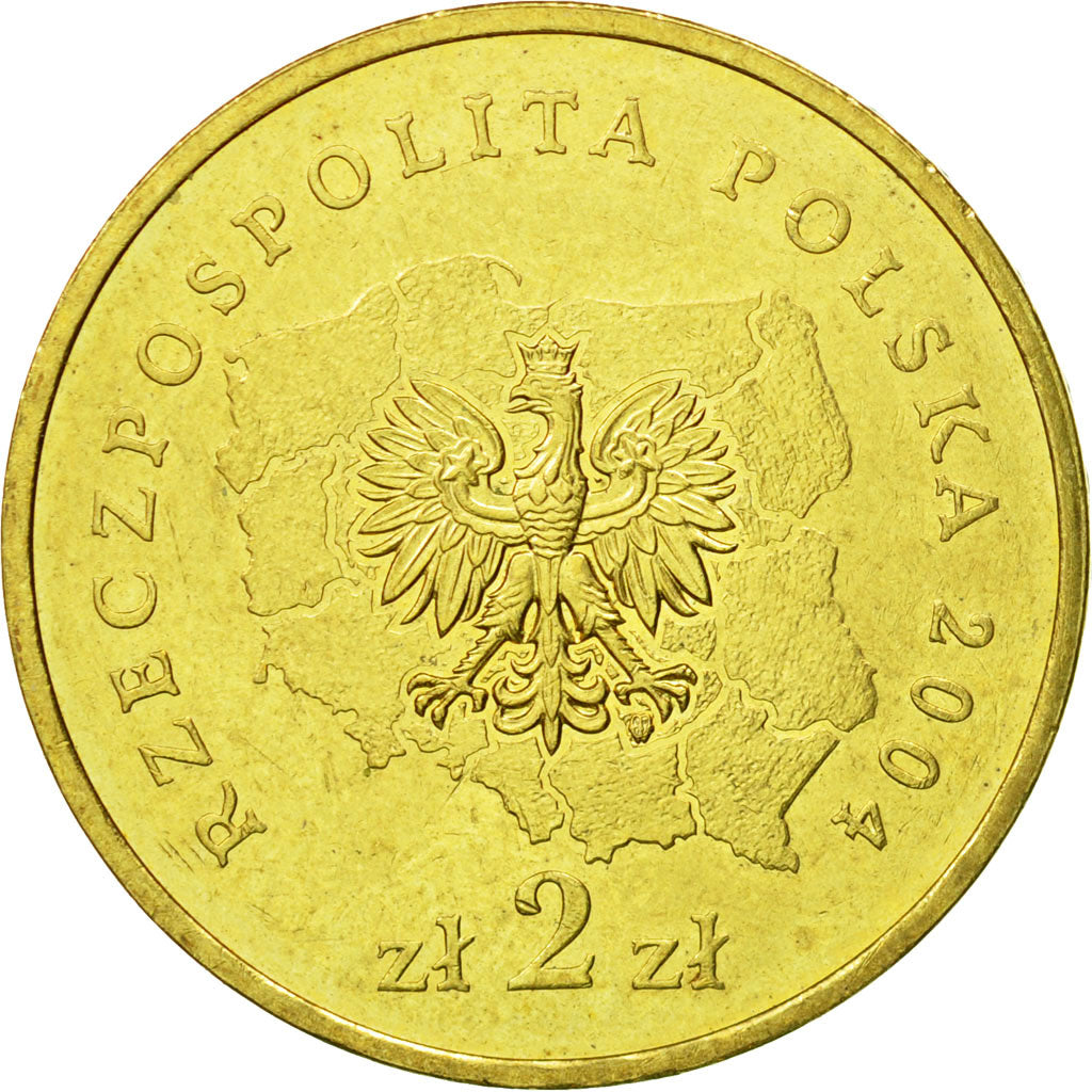 Coin, Poland, 2 Zlote, 2004, Warsaw, MS(63), Brass, KM:492