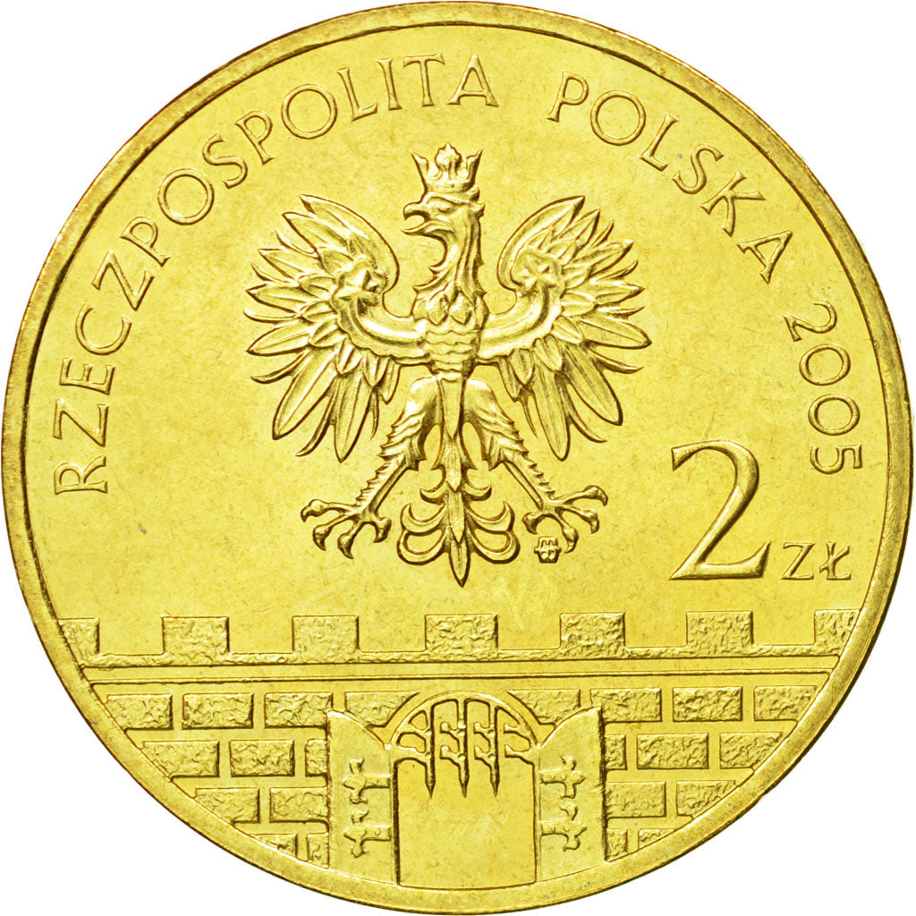 Coin, Poland, 2 Zlote, 2005, Warsaw, MS(63), Brass, KM:528