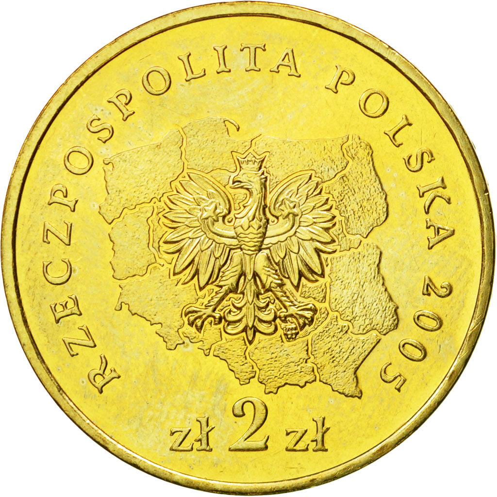 Coin, Poland, 2 Zlote, 2005, Warsaw, MS(63), Brass, KM:560