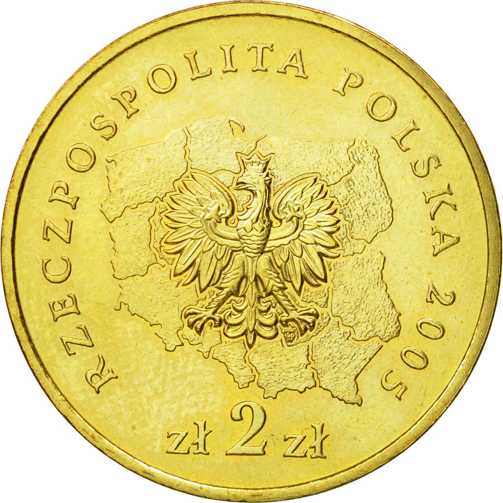 Coin, Poland, 2 Zlote, 2005, Warsaw, MS(63), Brass, KM:614