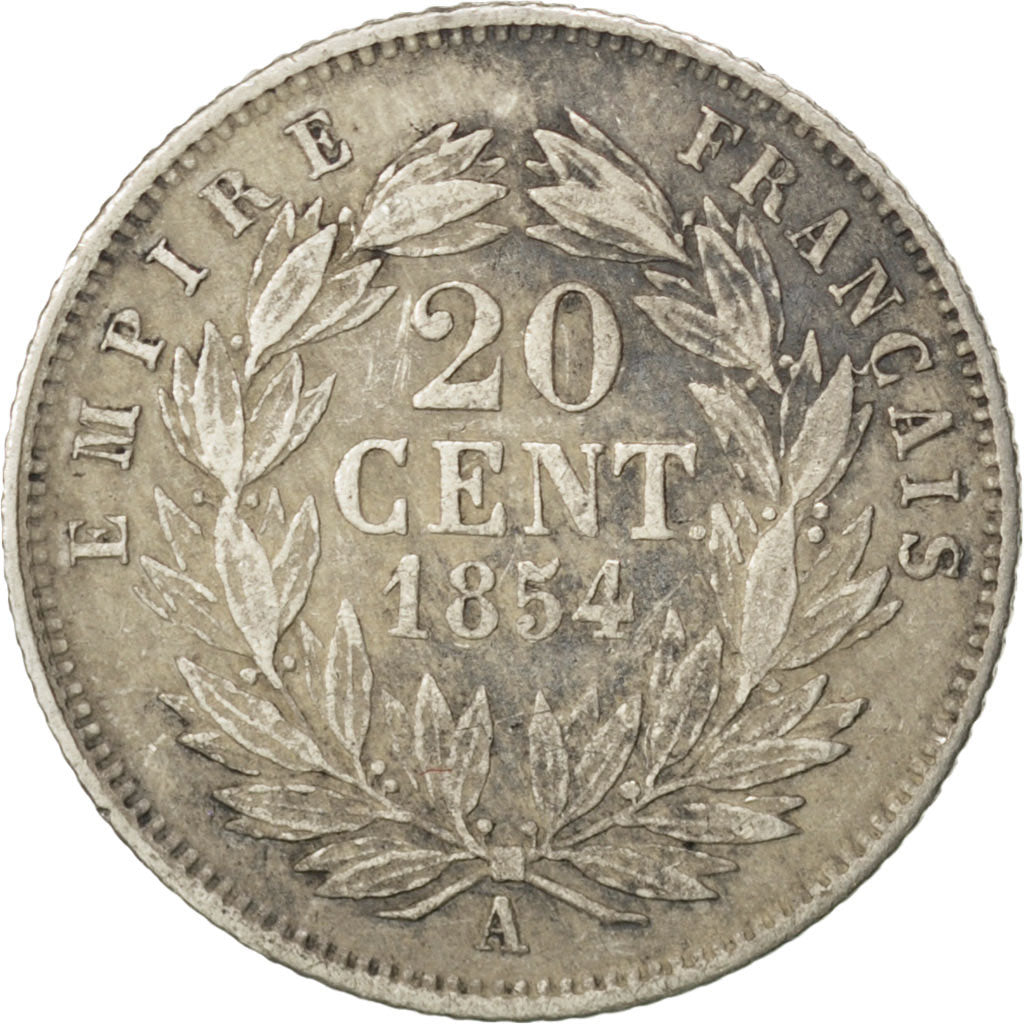 Coin, France, Napoleon III, Napoléon III, 20 Centimes, 1854, Paris, EF(40-45)