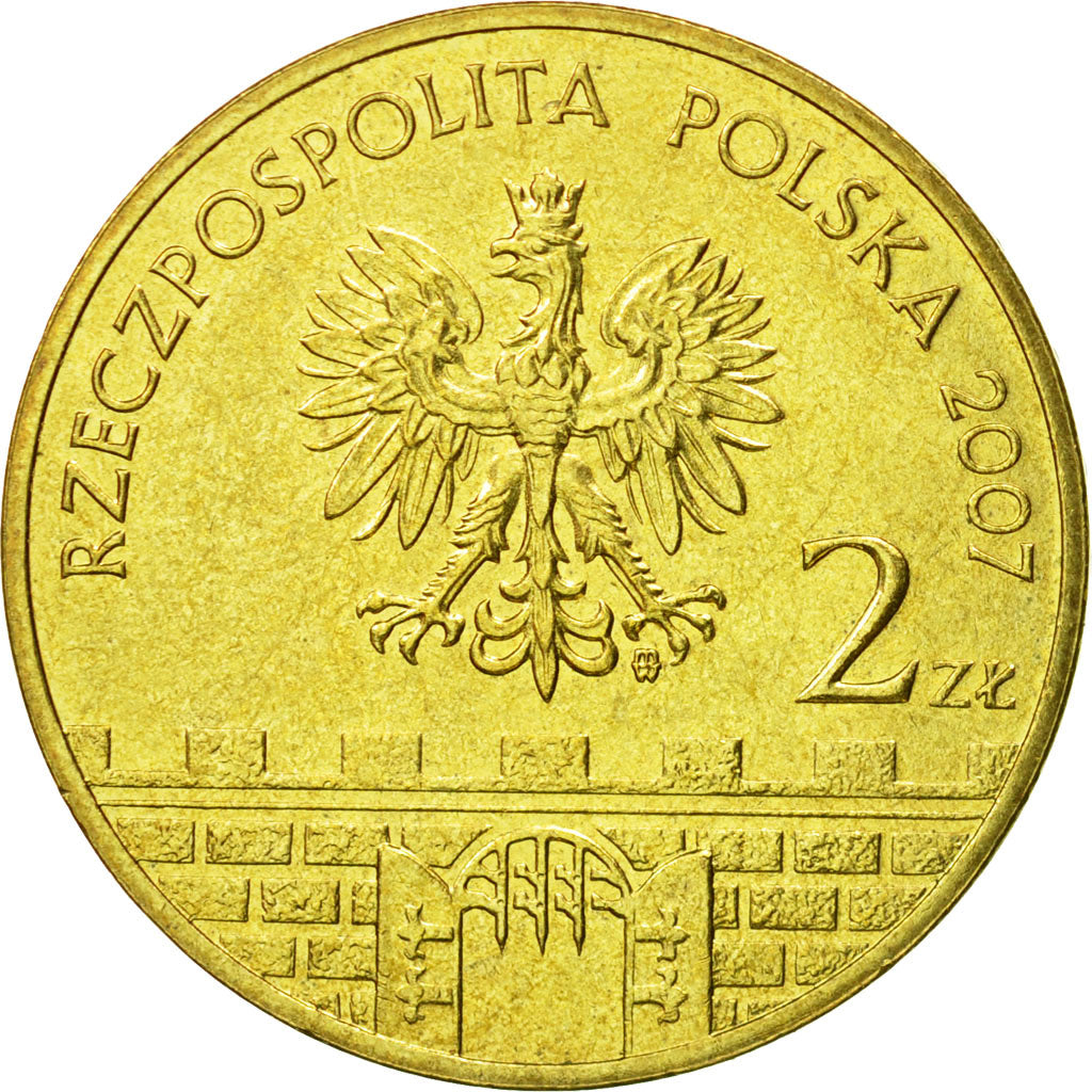 Coin, Poland, 2 Zlote, 2007, Warsaw, MS(63), Brass, KM:577