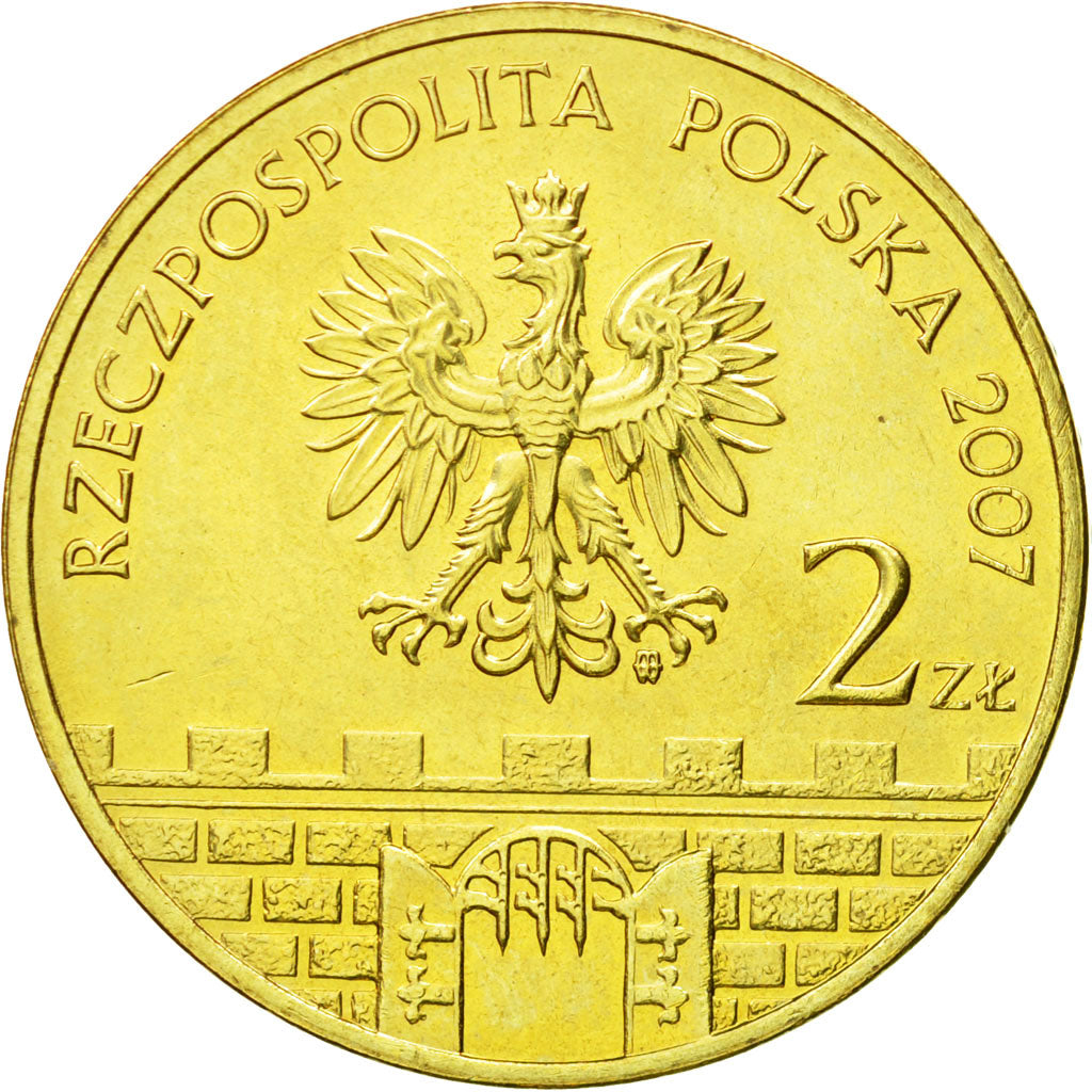 Coin, Poland, 2 Zlote, 2007, Warsaw, MS(63), Brass, KM:613