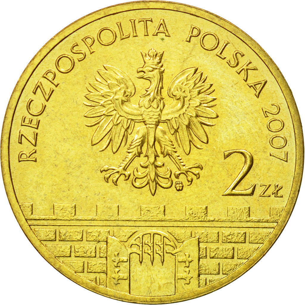 Coin, Poland, 2 Zlote, 2007, Warsaw, MS(63), Brass, KM:616