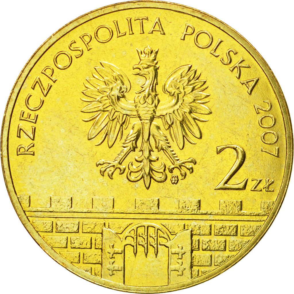 Coin, Poland, 2 Zlote, 2007, Warsaw, MS(63), Brass, KM:617