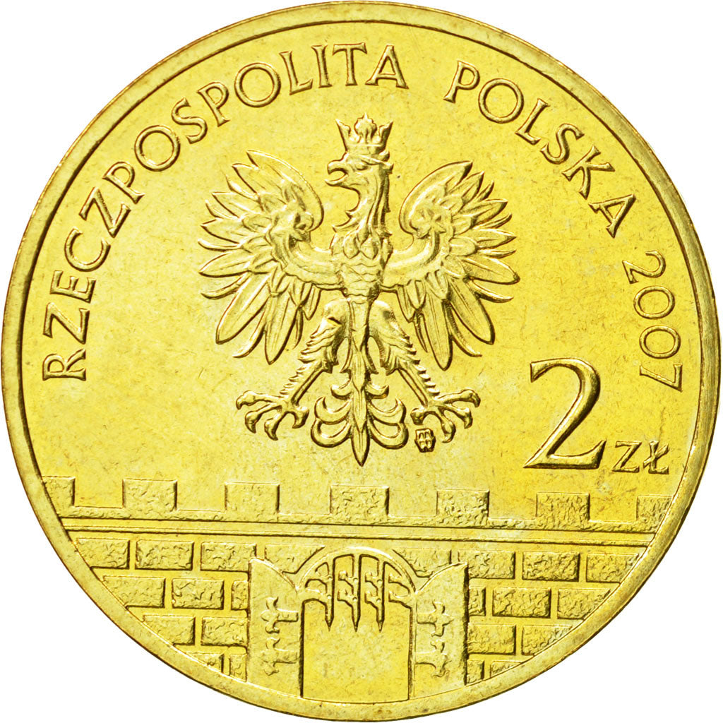 Coin, Poland, 2 Zlote, 2007, Warsaw, MS(63), Brass, KM:619