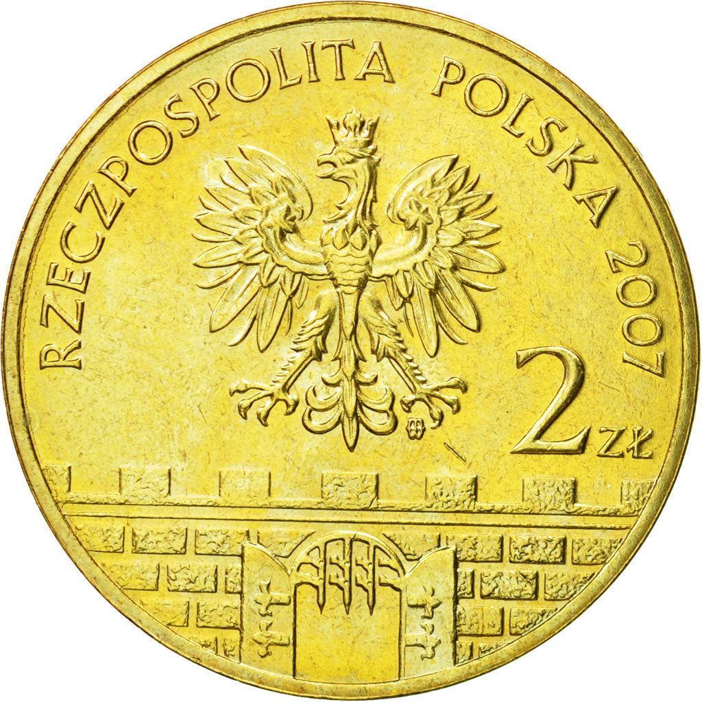 Coin, Poland, 2 Zlote, 2007, Warsaw, MS(63), Brass, KM:621