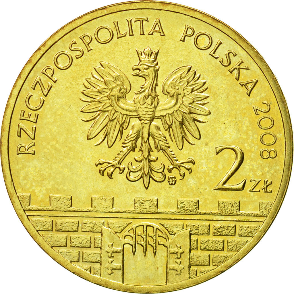 Münze, Polen, 2 Zlote, 2008, Warsaw, UNZ, Messing, KM:628
