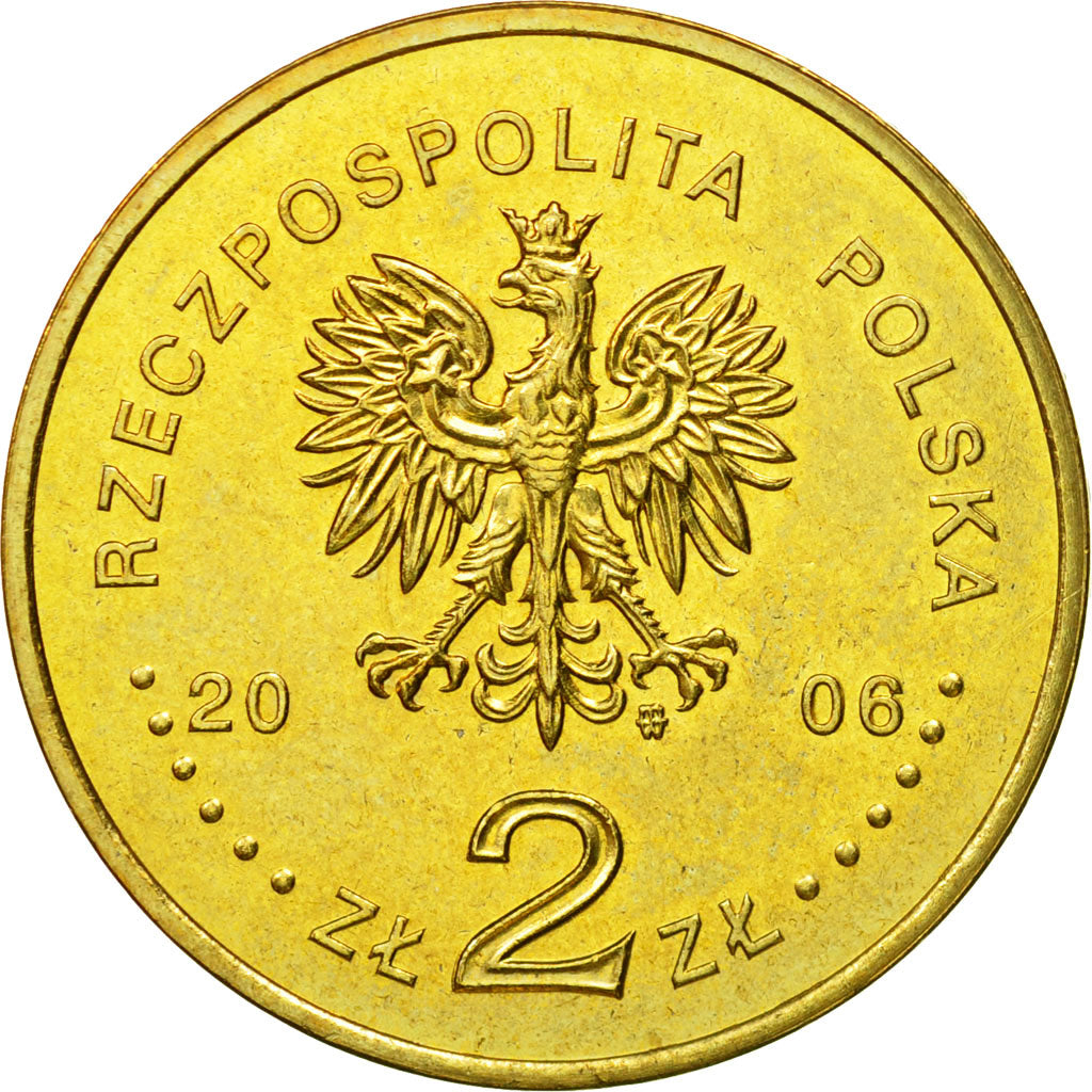 Coin, Poland, 2 Zlote, 2006, Warsaw, MS(63), Brass, KM:606