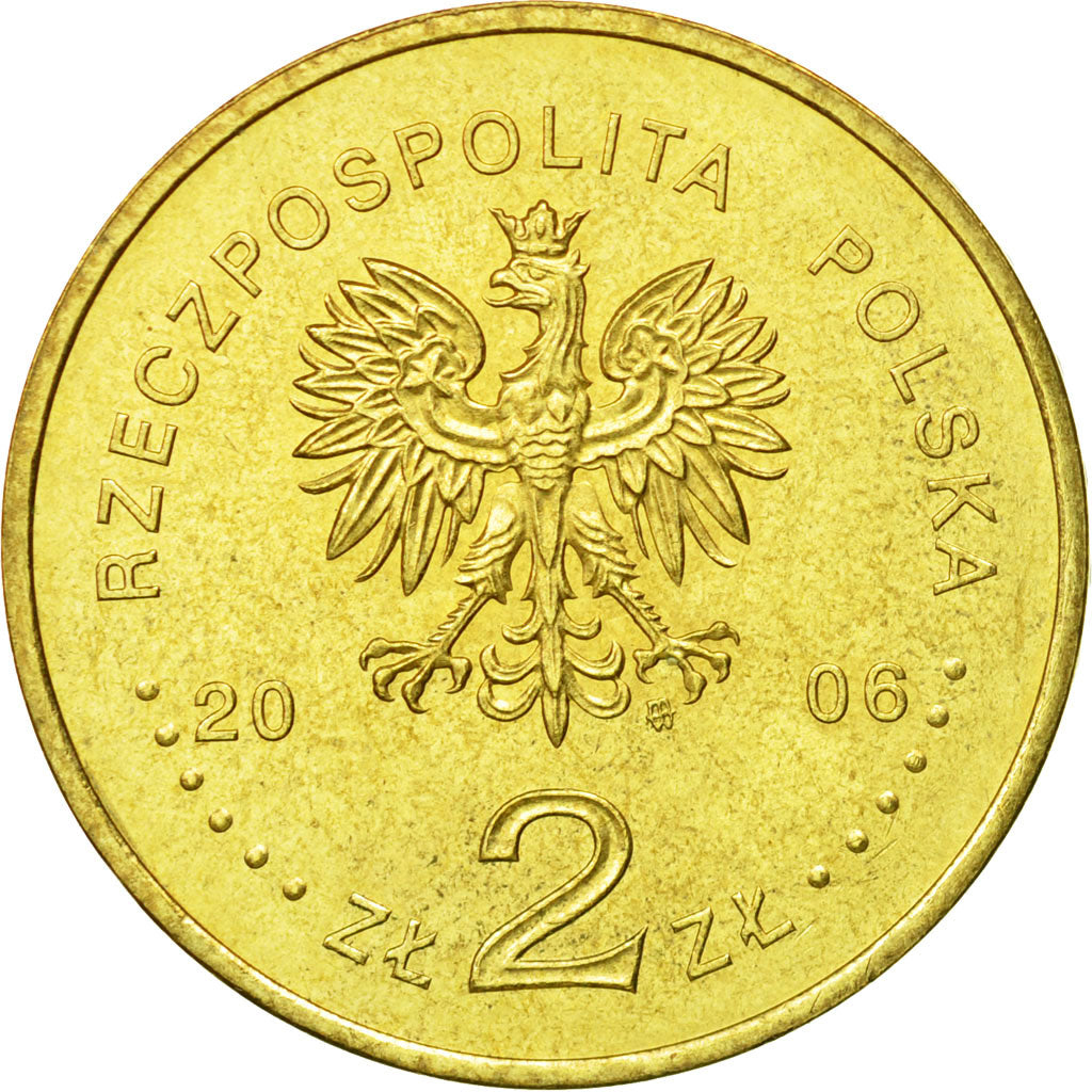 Coin, Poland, 2 Zlote, 2006, Warsaw, MS(63), Brass, KM:532
