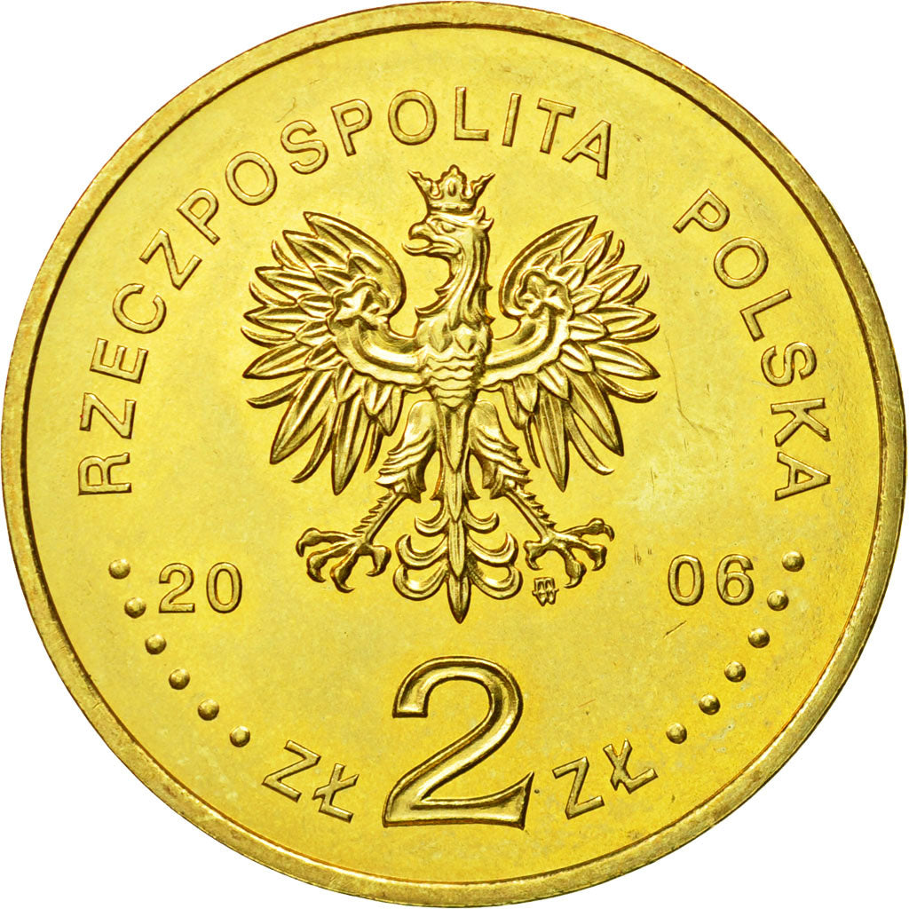 Coin, Poland, 2 Zlote, 2006, Warsaw, MS(63), Brass, KM:605