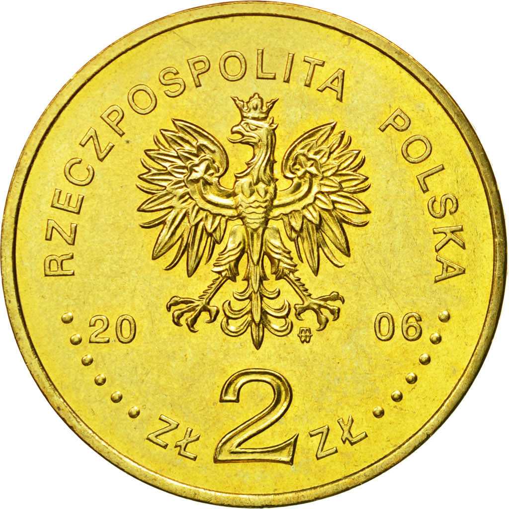 Coin, Poland, 2 Zlote, 2006, Warsaw, MS(63), Brass, KM:582