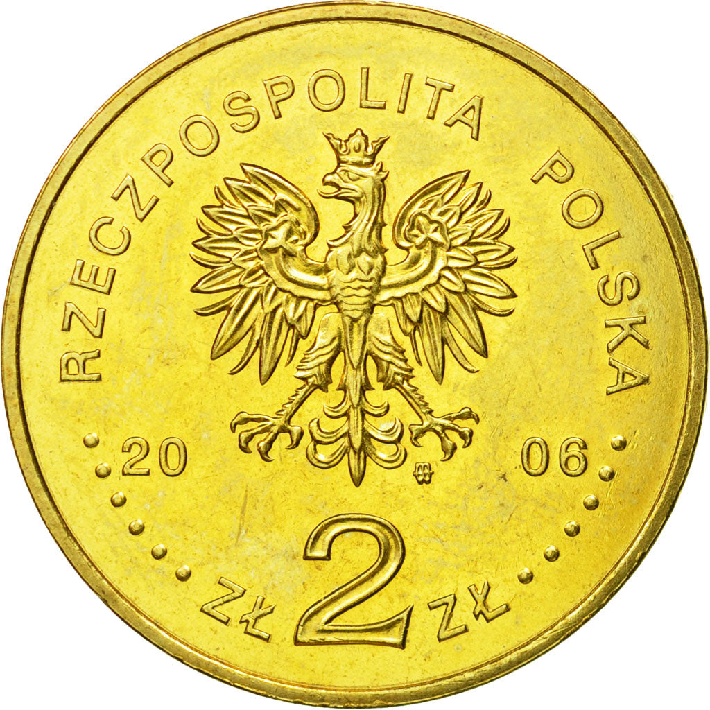 Coin, Poland, 2 Zlote, 2006, Warsaw, MS(63), Brass, KM:547
