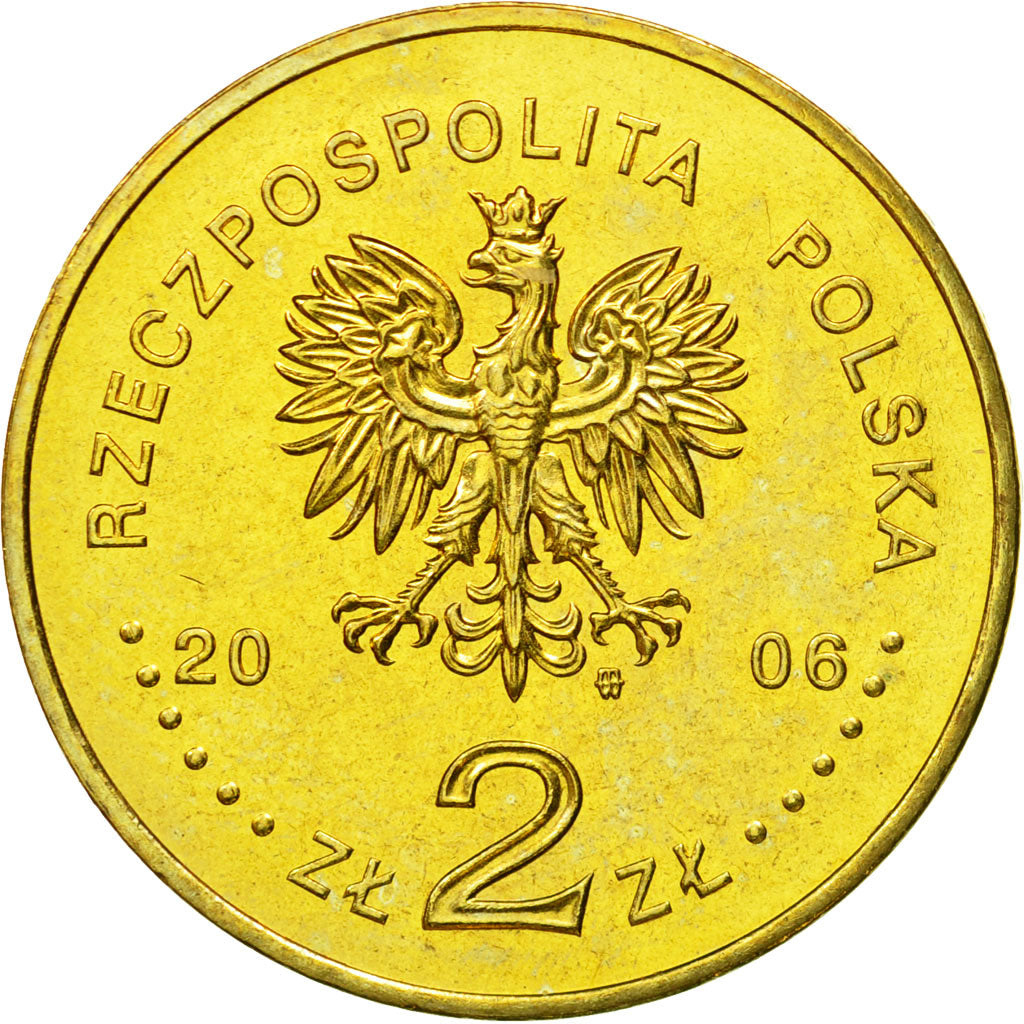 Coin, Poland, 2 Zlote, 2006, Warsaw, MS(63), Brass, KM:576