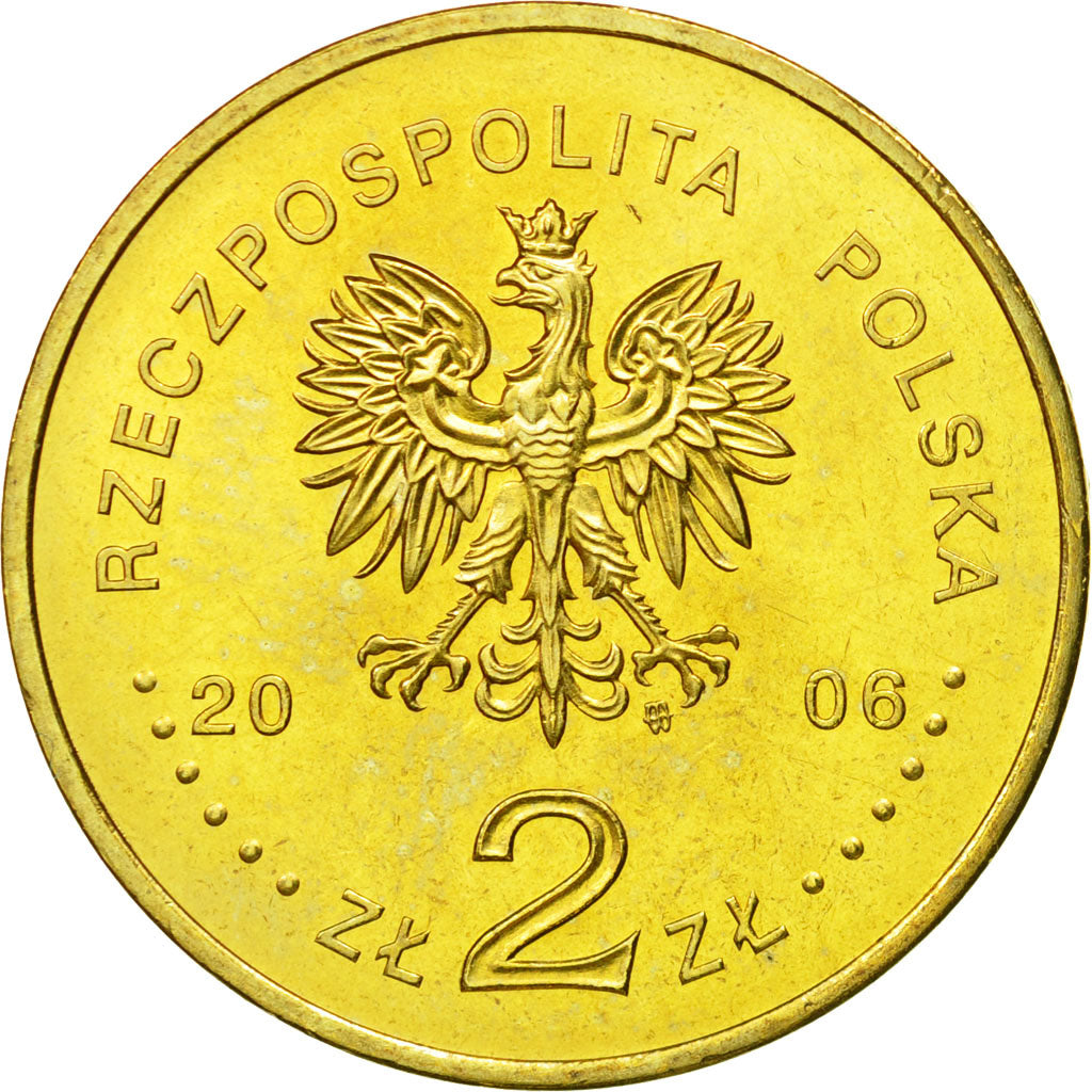 Coin, Poland, 2 Zlote, 2006, Warsaw, MS(63), Brass, KM:609