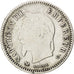 Moneda, Francia, Napoleon III, Napoléon III, 20 Centimes, 1867, Bordeaux, BC+
