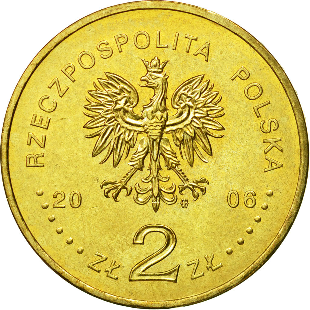 Coin, Poland, 2 Zlote, 2006, Warsaw, MS(63), Brass, KM:571