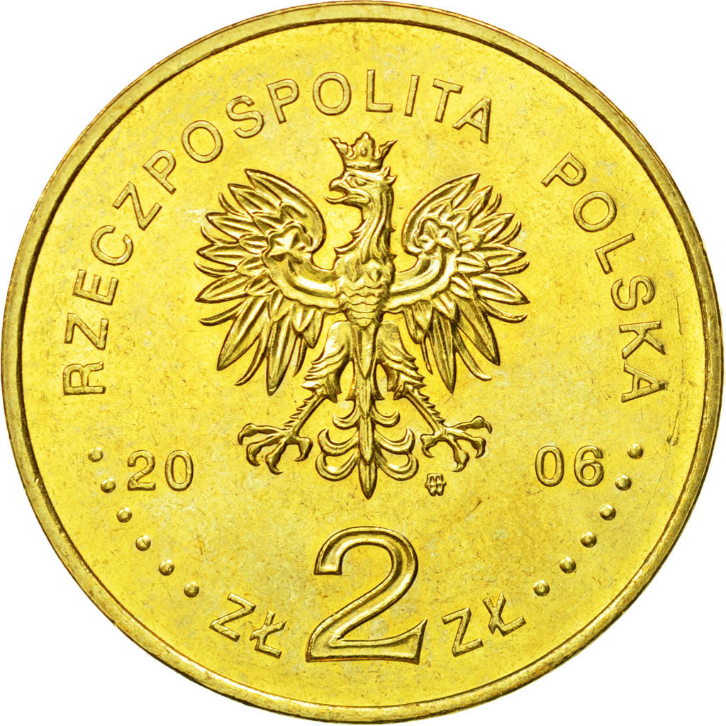 Coin, Poland, 2 Zlote, 2006, Warsaw, MS(63), Brass, KM:574