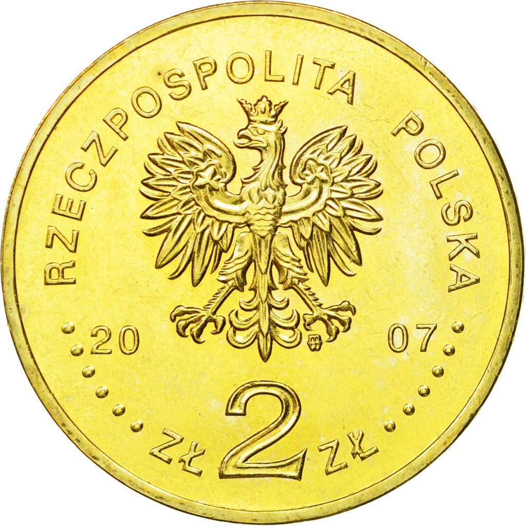 Moneta, Polonia, 2 Zlote, 2007, Warsaw, SPL, Ottone, KM:611