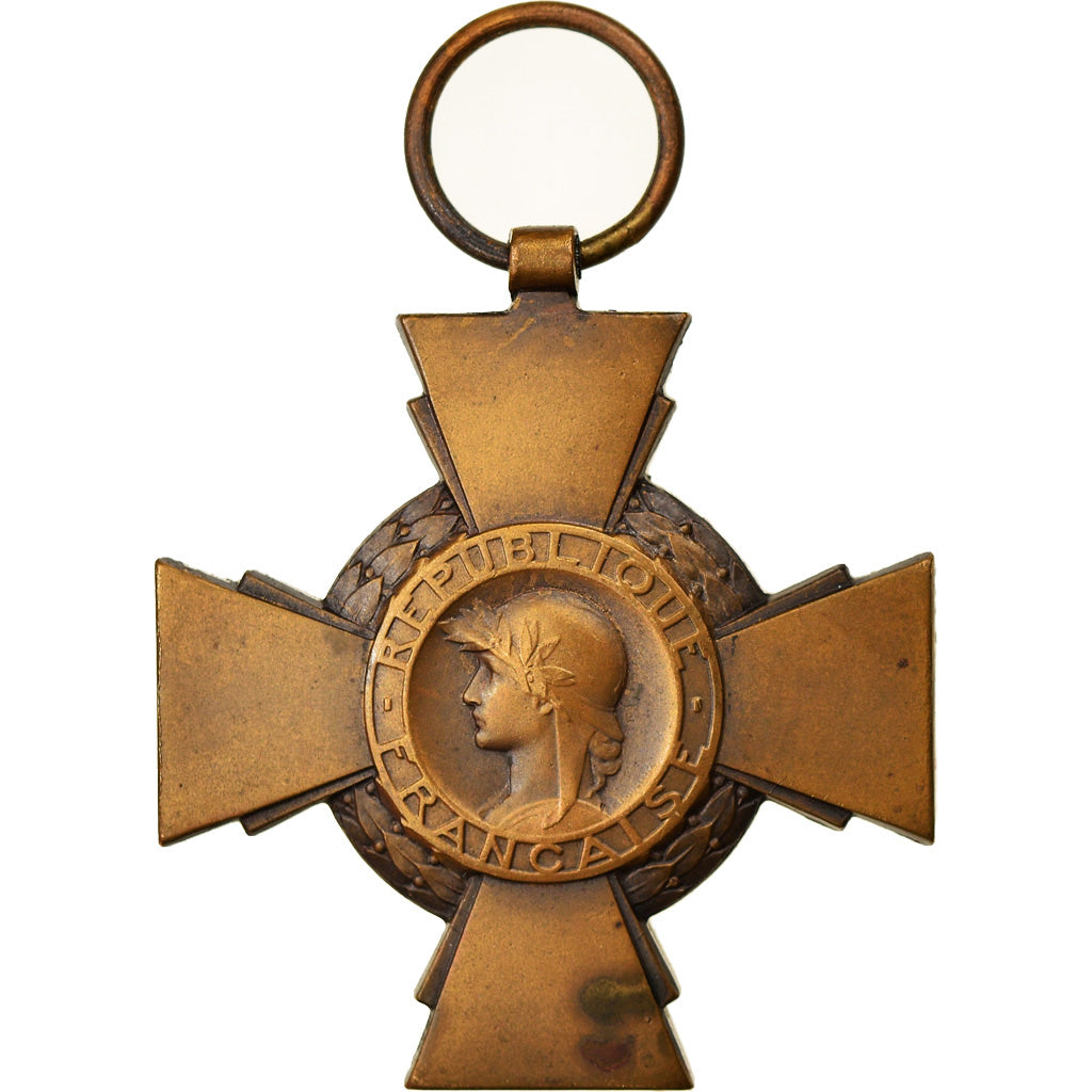 France, Croix du Combattant, Médaille, Très bon état, Gilt Bronze, 36