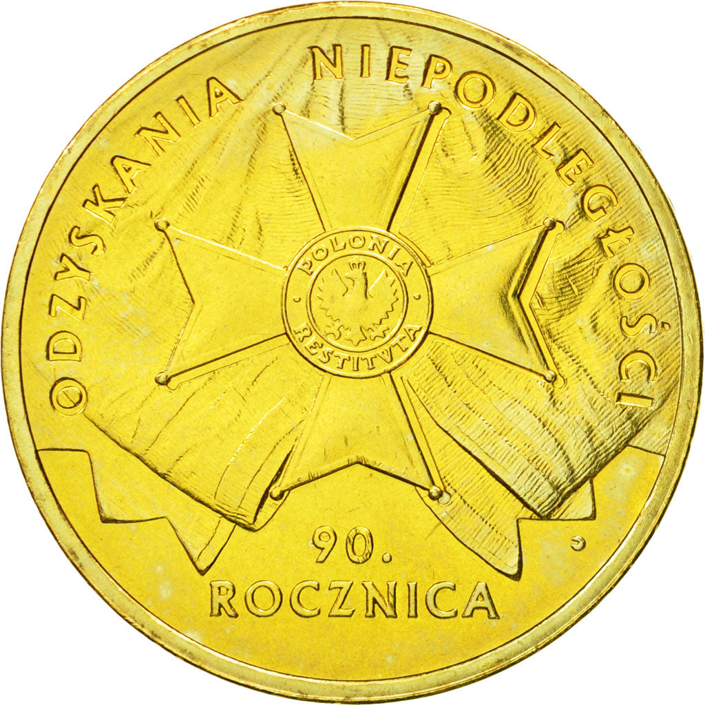 Coin, Poland, 2 Zlote, 2008, Warsaw, MS(63), Brass, KM:650