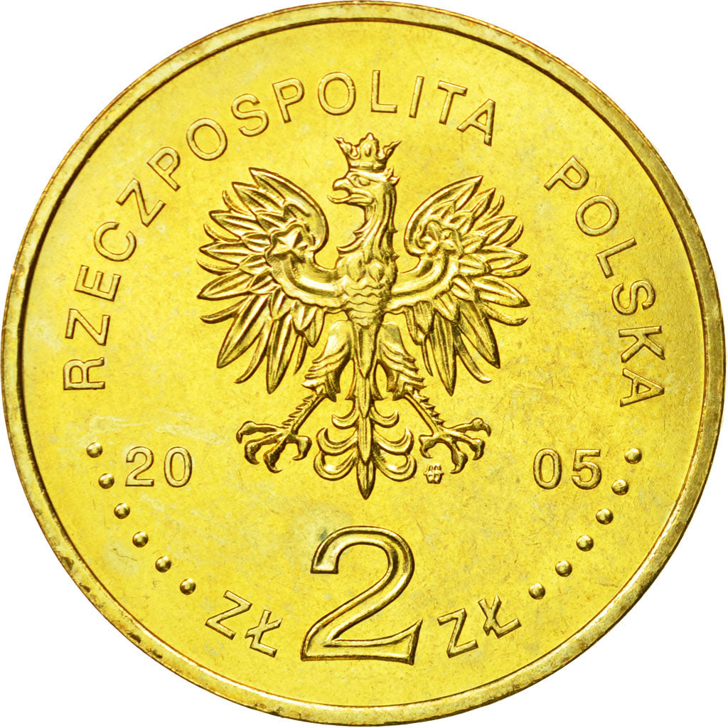 Coin, Poland, 2 Zlote, 2005, Warsaw, MS(63), Brass, KM:530