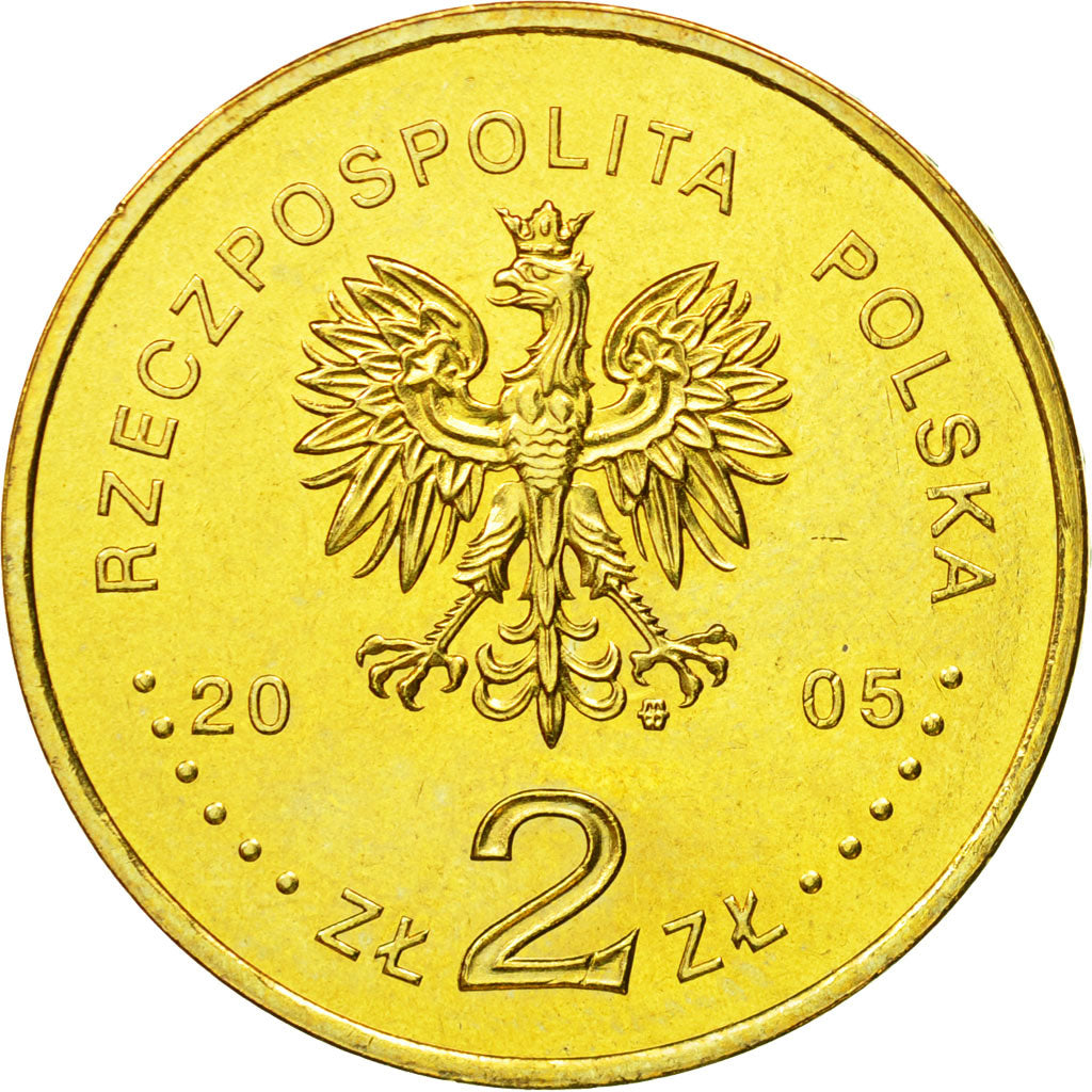 Münze, Polen, 2 Zlote, 2005, Warsaw, UNZ, Messing, KM:565