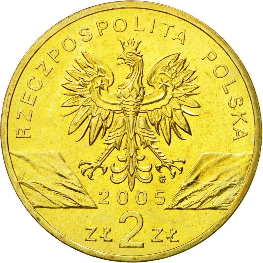 Coin, Poland, 2 Zlote, 2005, Warsaw, MS(63), Brass, KM:520