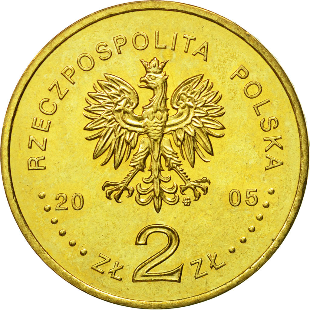 Coin, Poland, 2 Zlote, 2005, Warsaw, MS(63), Brass, KM:527