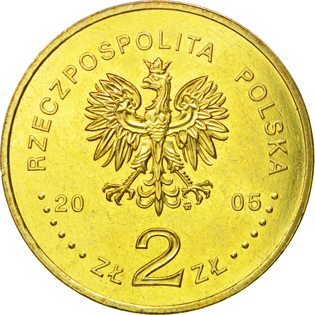 Coin, Poland, 2 Zlote, 2005, Warsaw, MS(63), Brass, KM:521