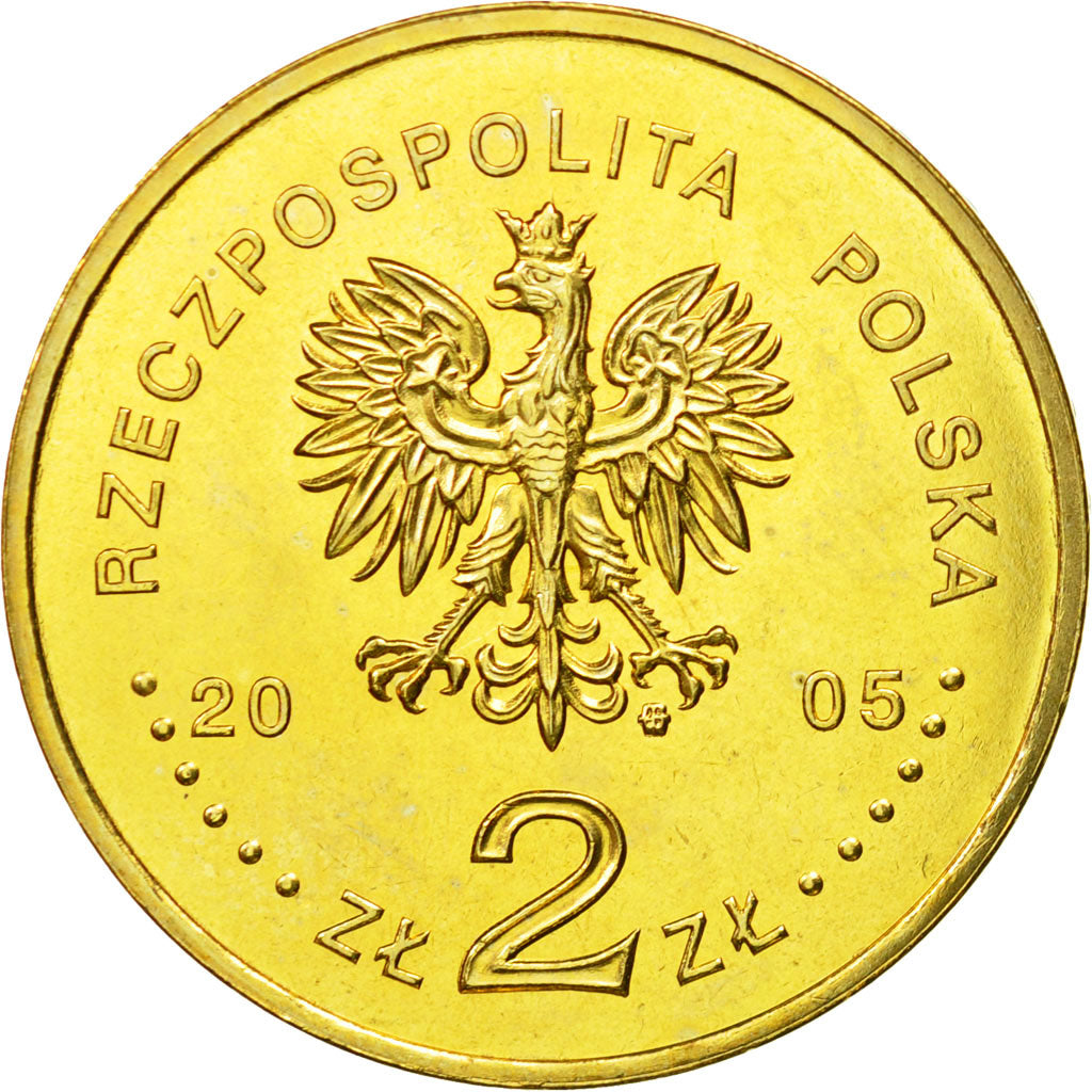 Coin, Poland, 2 Zlote, 2005, Warsaw, MS(63), Brass, KM:608