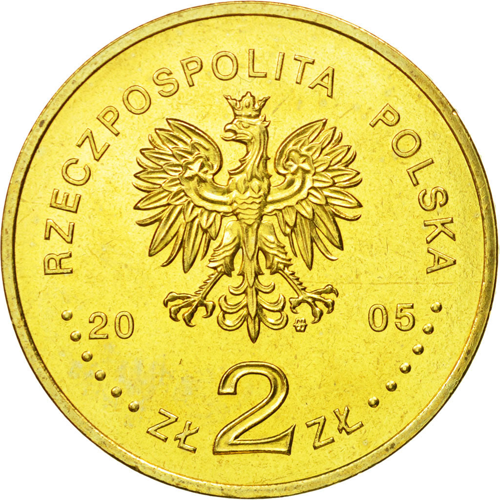 Coin, Poland, 2 Zlote, 2005, Warsaw, MS(63), Brass, KM:558