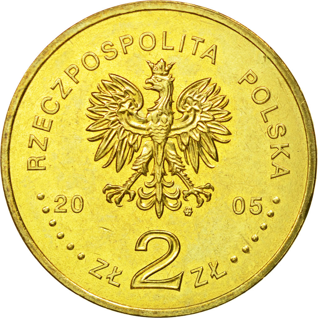 Coin, Poland, 2 Zlote, 2005, Warsaw, MS(63), Brass, KM:522