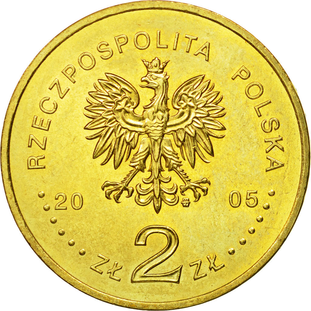 Coin, Poland, 2 Zlote, 2005, Warsaw, MS(63), Brass, KM:524