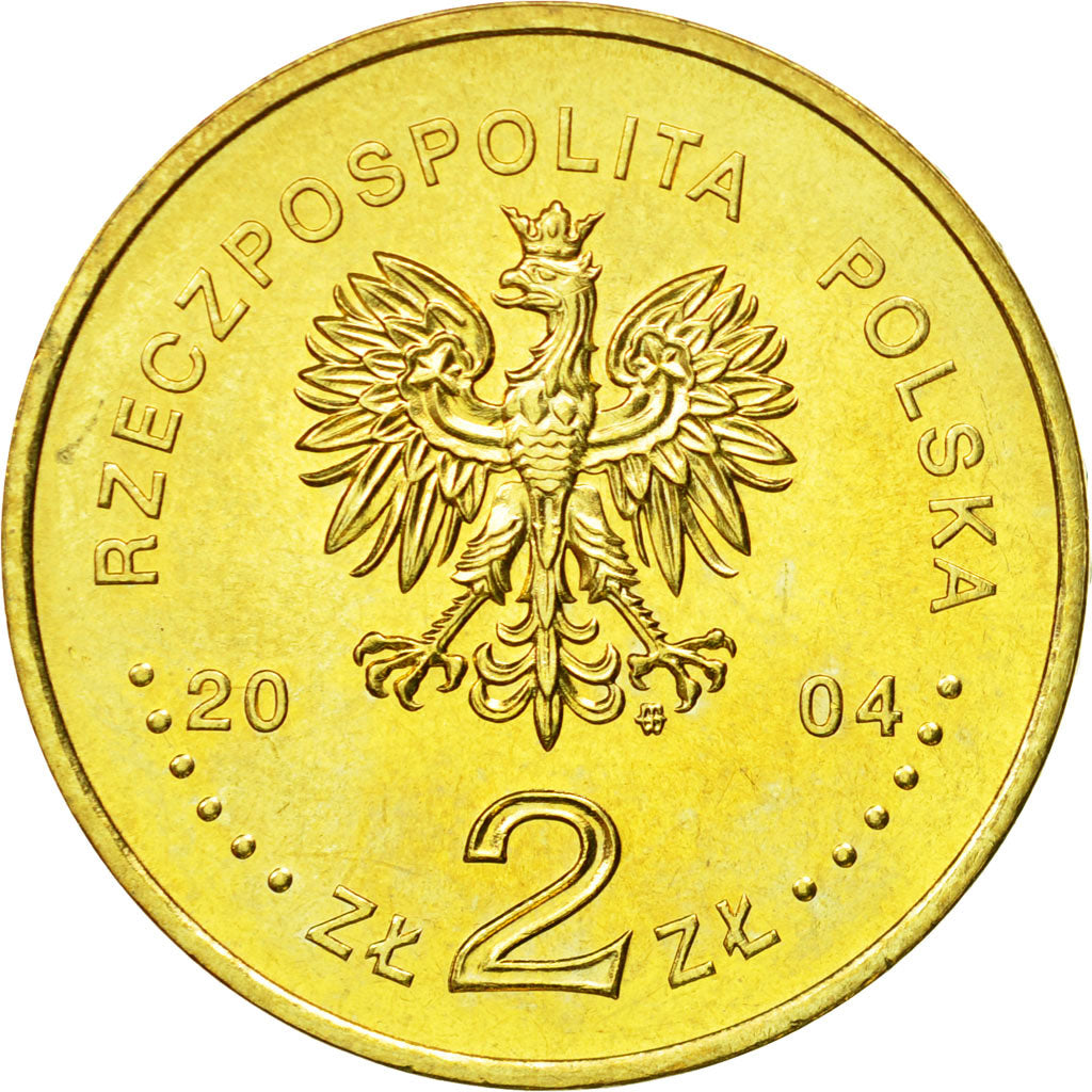 Coin, Poland, 2 Zlote, 2004, Warsaw, MS(63), Brass, KM:505