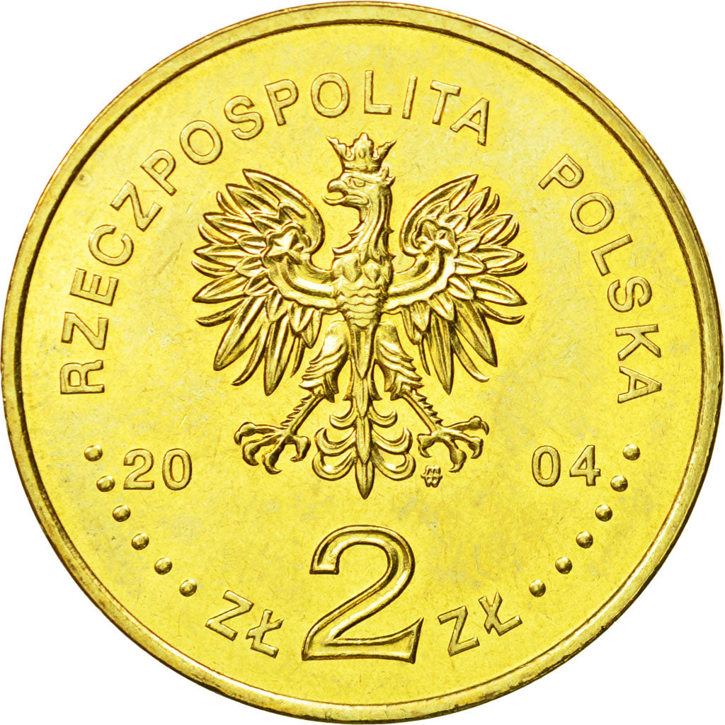 Coin, Poland, 2 Zlote, 2004, Warsaw, MS(63), Brass, KM:499
