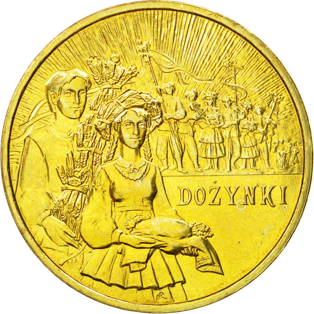 Coin, Poland, 2 Zlote, 2004, Warsaw, MS(63), Brass, KM:507