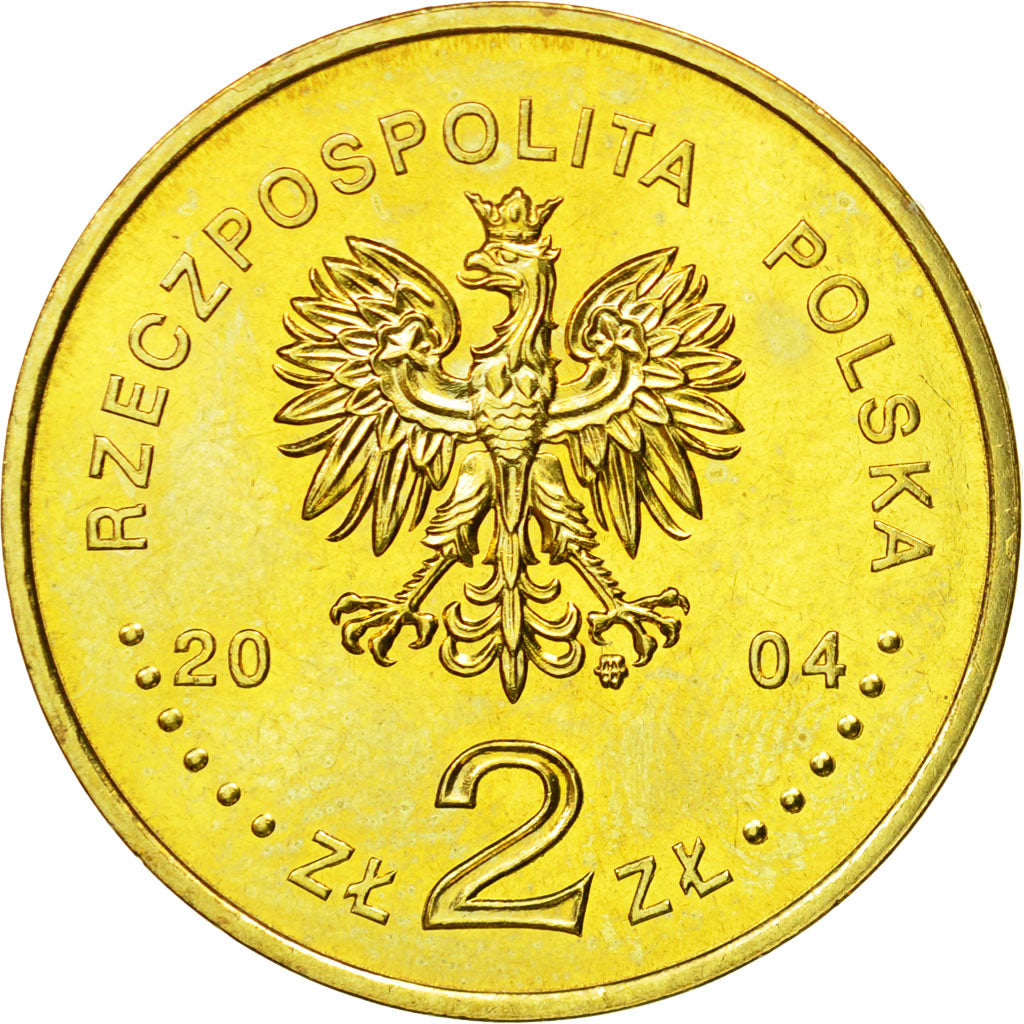 Coin, Poland, 2 Zlote, 2004, Warsaw, MS(63), Brass, KM:516