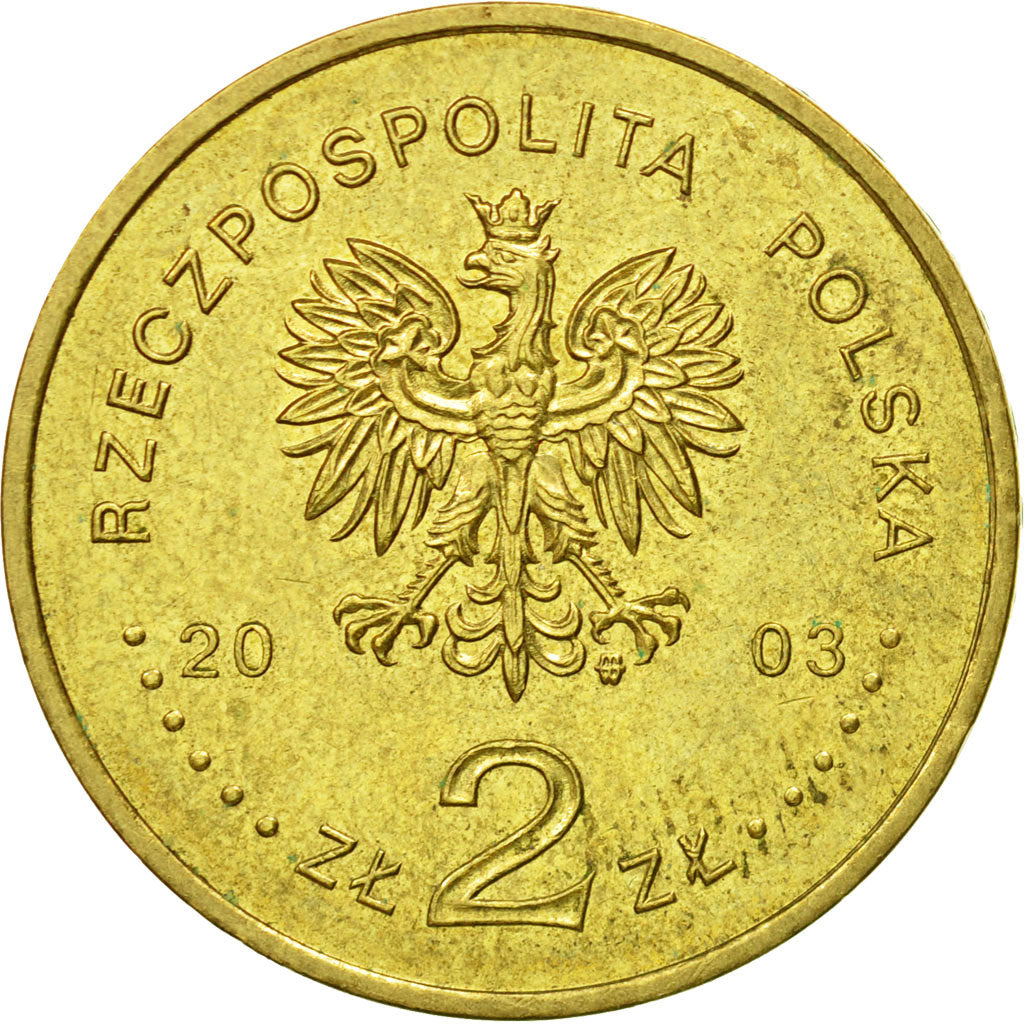 Coin, Poland, 2 Zlote, 2003, Warsaw, MS(63), Brass, KM:447