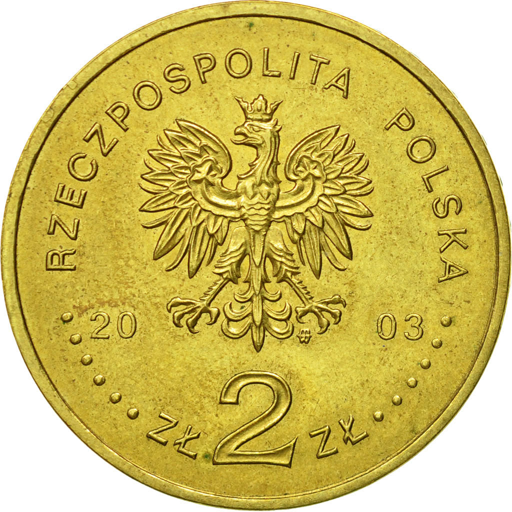Coin, Poland, 2 Zlote, 2003, Warsaw, MS(63), Brass, KM:451