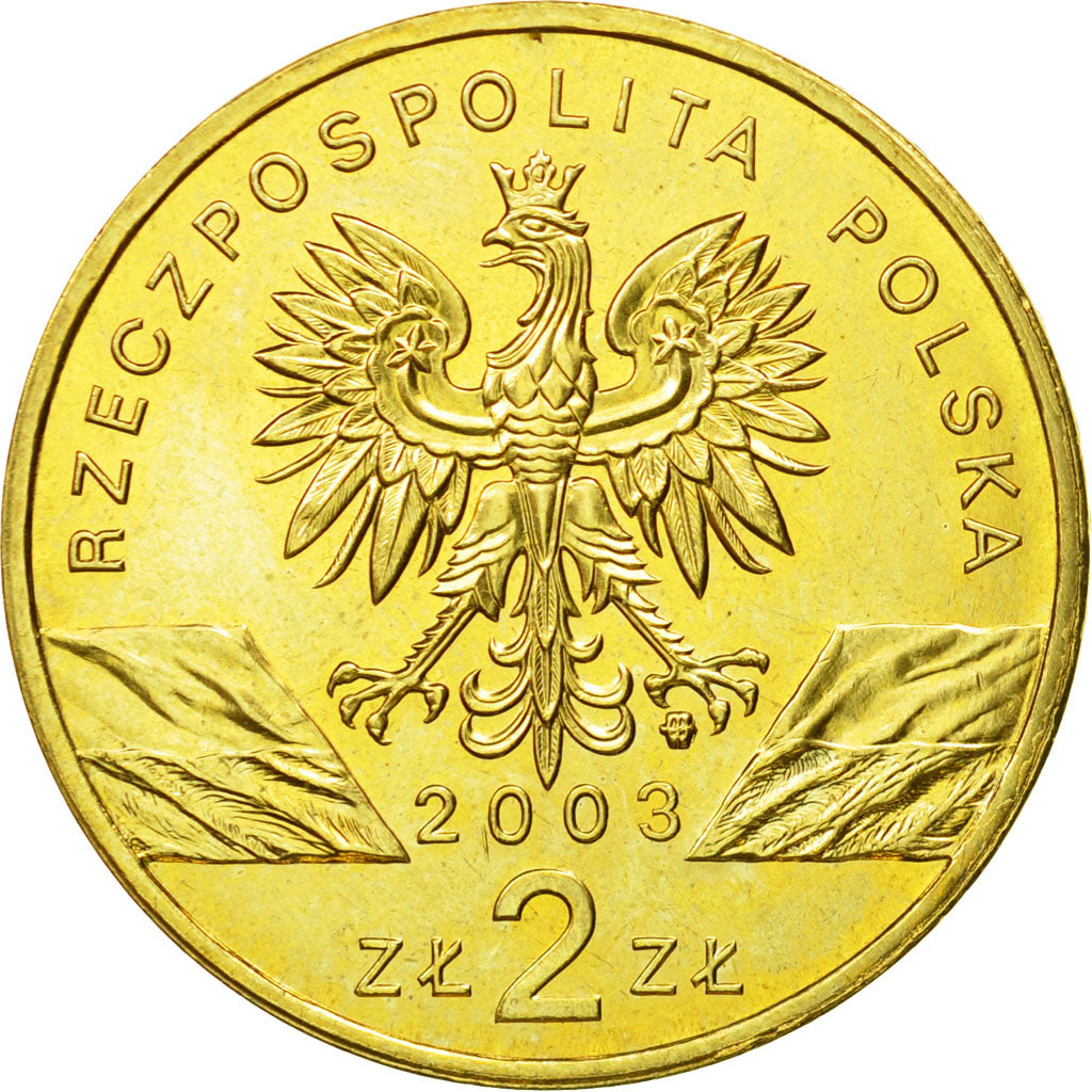 Coin, Poland, 2 Zlote, 2003, Warsaw, MS(63), Brass, KM:445
