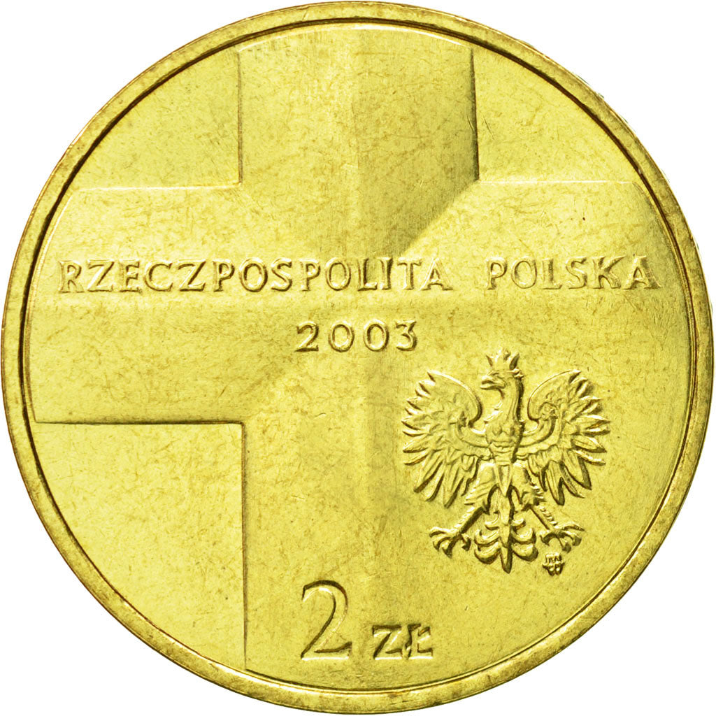 Coin, Poland, 2 Zlote, 2003, Warsaw, MS(63), Brass, KM:465