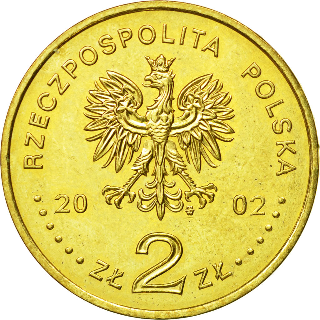 Coin, Poland, 2 Zlote, 2002, Warsaw, MS(63), Brass, KM:439