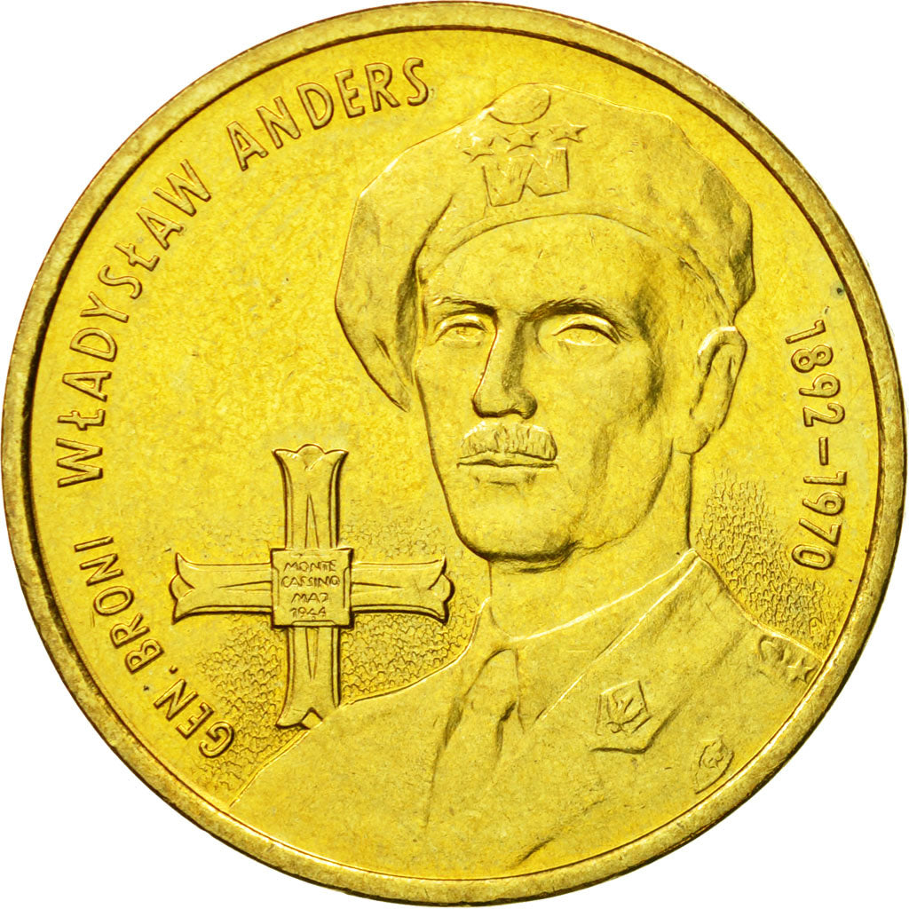 Coin, Poland, 2 Zlote, 2002, Warsaw, MS(63), Brass, KM:440