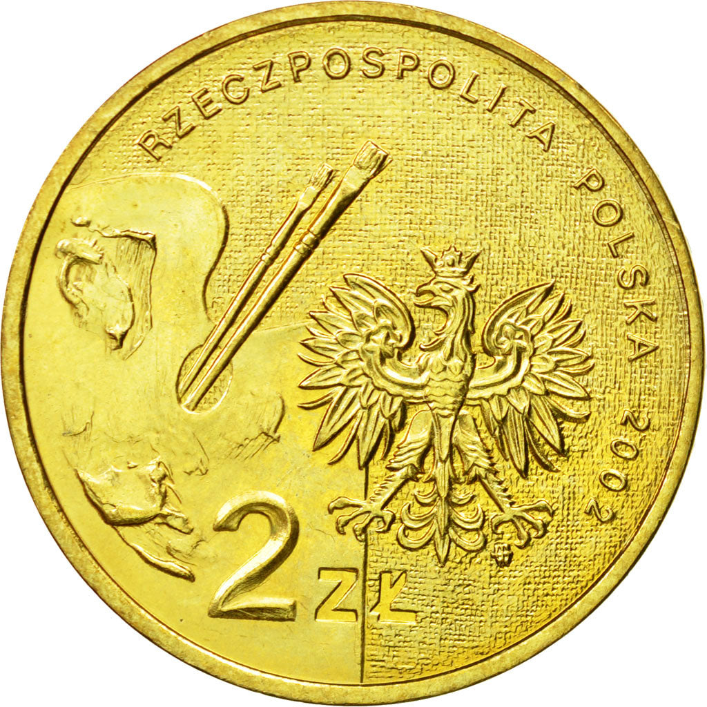 Coin, Poland, 2 Zlote, 2002, Warsaw, MS(63), Brass, KM:444