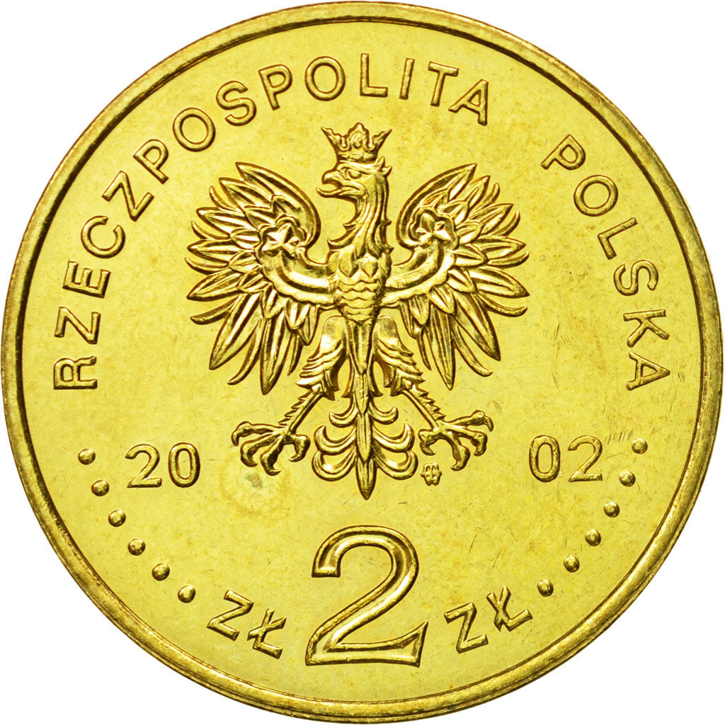 Coin, Poland, 2 Zlote, 2002, Warsaw, MS(63), Brass, KM:433
