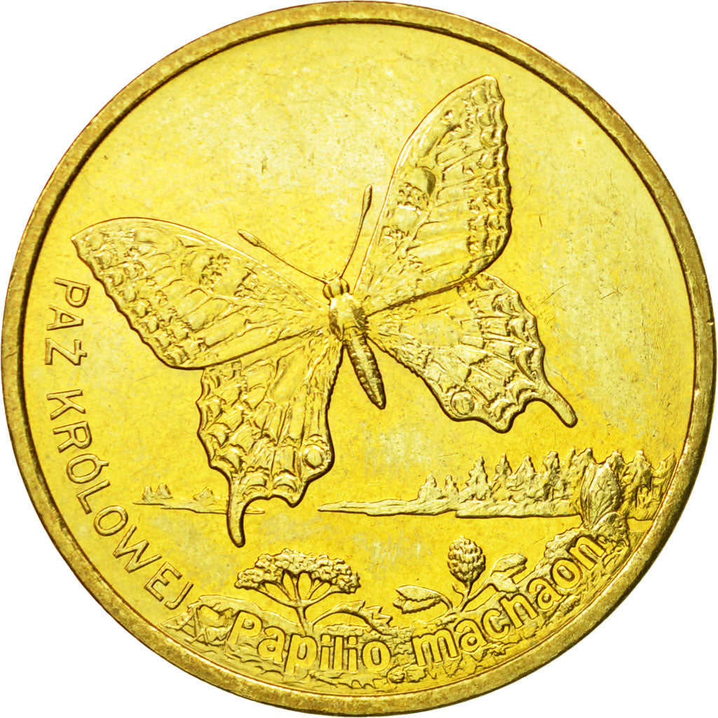 Coin, Poland, 2 Zlote, 2001, Warsaw, MS(63), Brass, KM:414